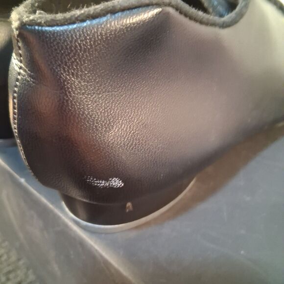 Star Tone Theatrical Tap Shoes Lace Up Black Kid's Unisex Heel Toe, Size 5M - Picture 13 of 13